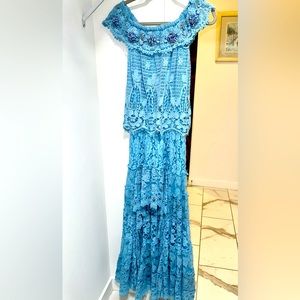 Boston Proper XXS high low maxi dress